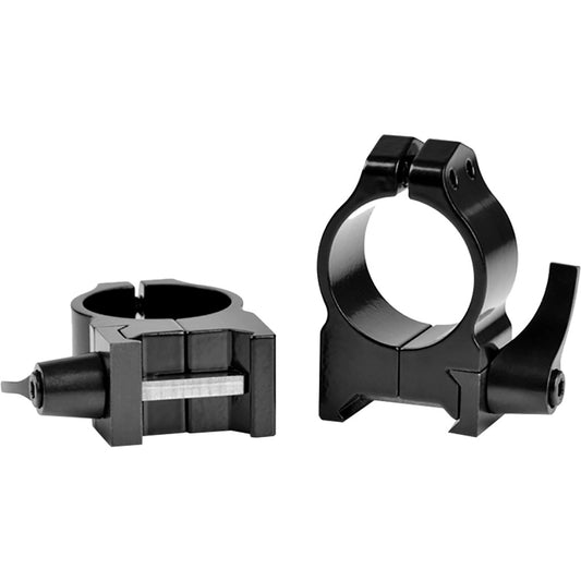 Warne Maxima Vertical Quick Detach Scope Rings Gloss Black 1 in. Medium