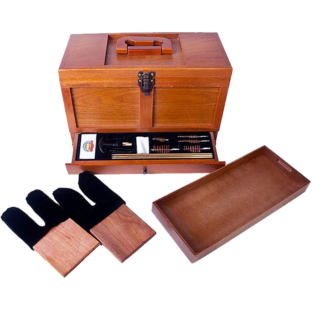 Gunmaster Universal Cleaning Kit Wooden Toolbox 17 pc.